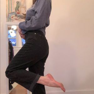 Straight leg black jeans